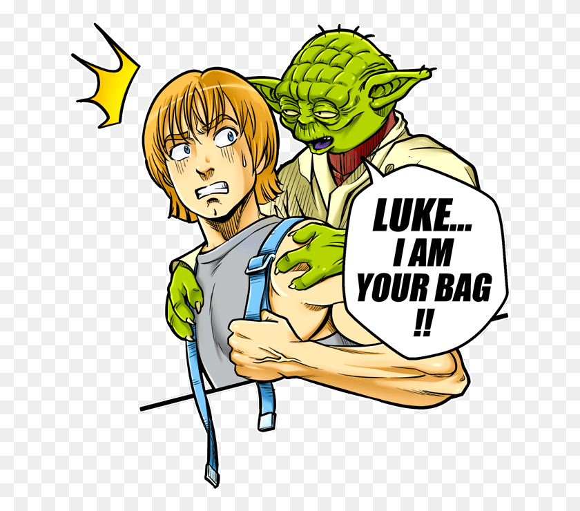 639x680 Descargar Png Yoda Y Luke Skywalker, Yoda X Luke, Comics, Libro, Manga Hd Png