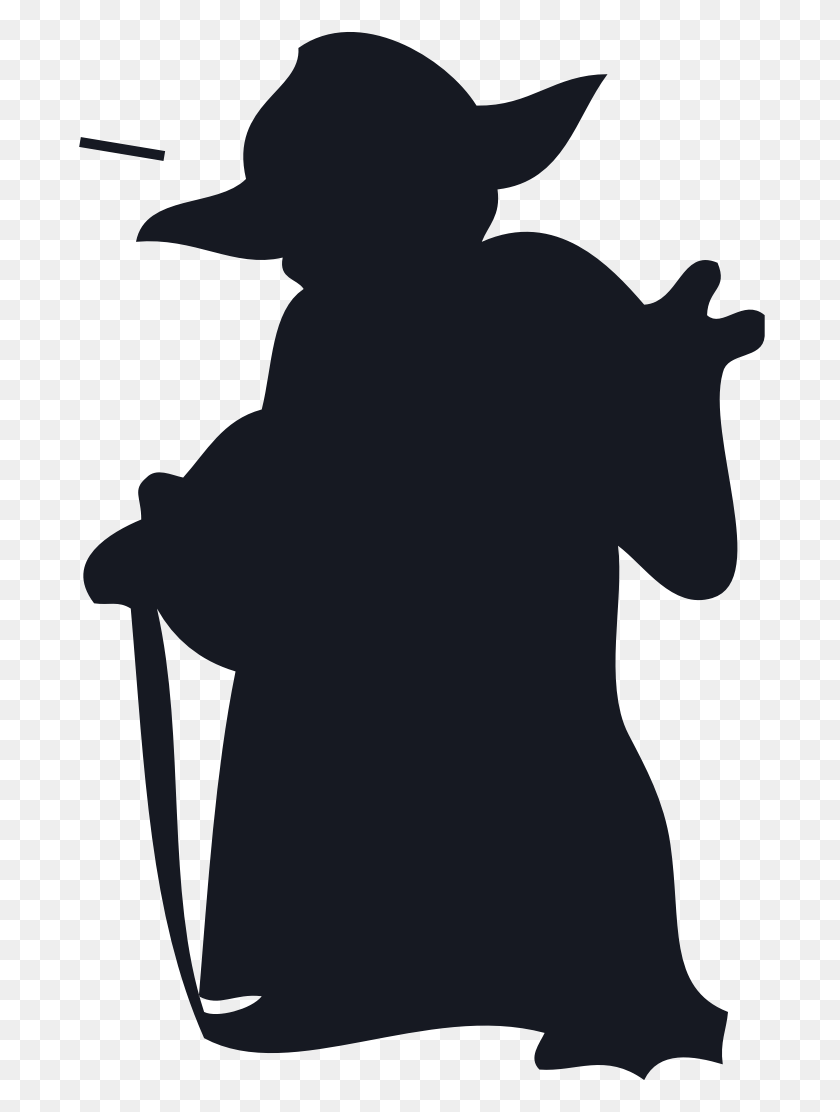 692x1052 Yoda Svg Master Outline Star Wars Yoda Silhouette, Person, Human HD PNG Download