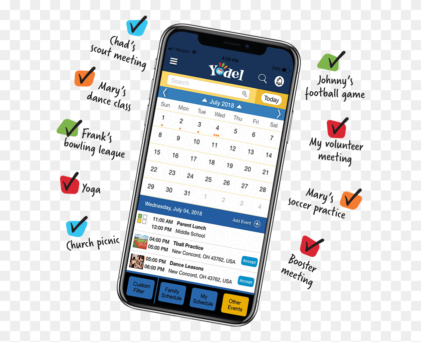 616x622 Yodel Family Calendar Just Got Better Community Organization Iphone, Mobile Phone, Phone, Electronics HD PNG Download