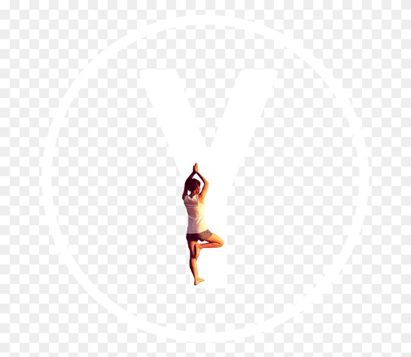 669x669 Yoga Circle Logo White Graphic Design, Dance Pose, Leisure Activities, Person HD PNG Download