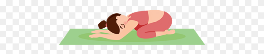 469x114 Yoga Clipart Child39s Pose Press Up, Ear, Head HD PNG Download