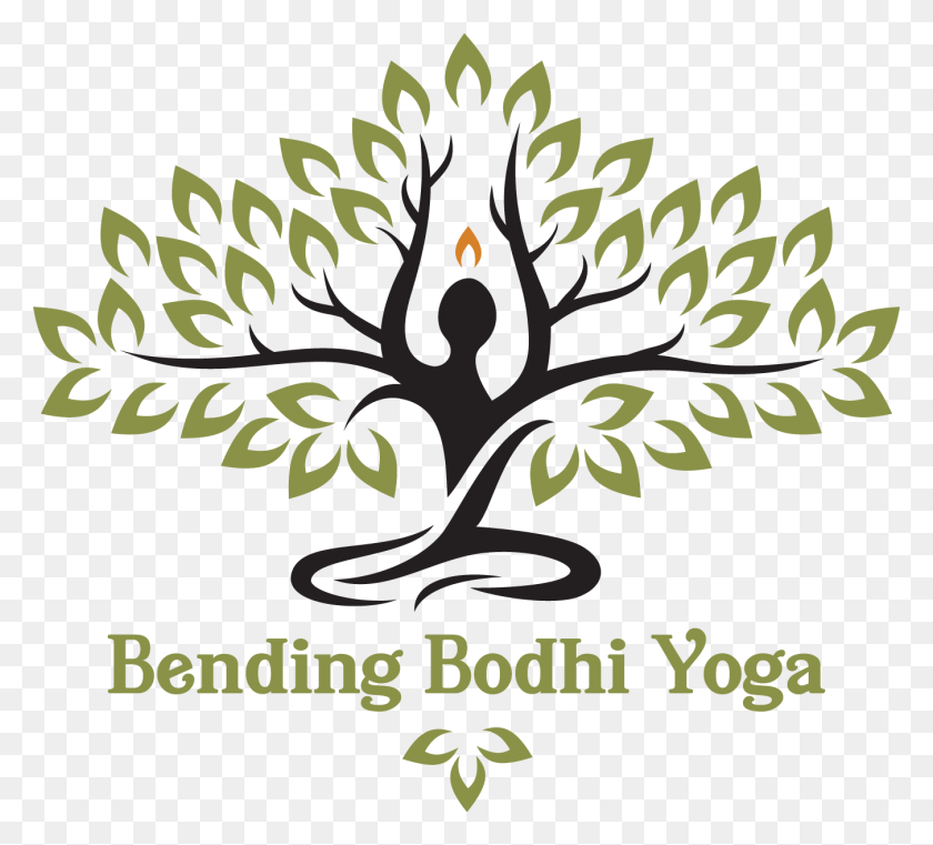 1350x1214 Yoga Tree Logo, Label, Text, Plant HD PNG Download