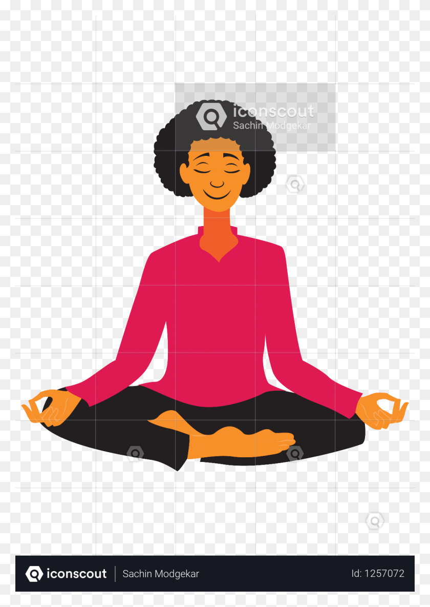 1110x1600 Yoga Women Illustration 1 Views Sitting, Person, Human, Text HD PNG Download