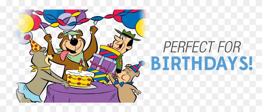 1024x395 Yogi Bear39s Jellystone Park Birthday Party Packages Yogi Bear Boo Boo Birthday Cake, Graphics, Performer HD PNG Download