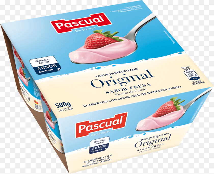 1641x1332 Yogur De Fresa De Bienestar Animal Yogur Pascual Platano, Yogurt, Food, Dessert, Cutlery Sticker PNG