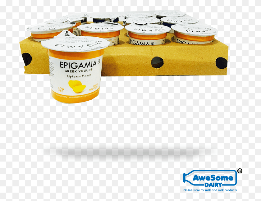 720x587 Yogurt Onlinenow Order Yogurt Bulk Epigamia Mango Box, Electronics, Dessert, Food HD PNG Download