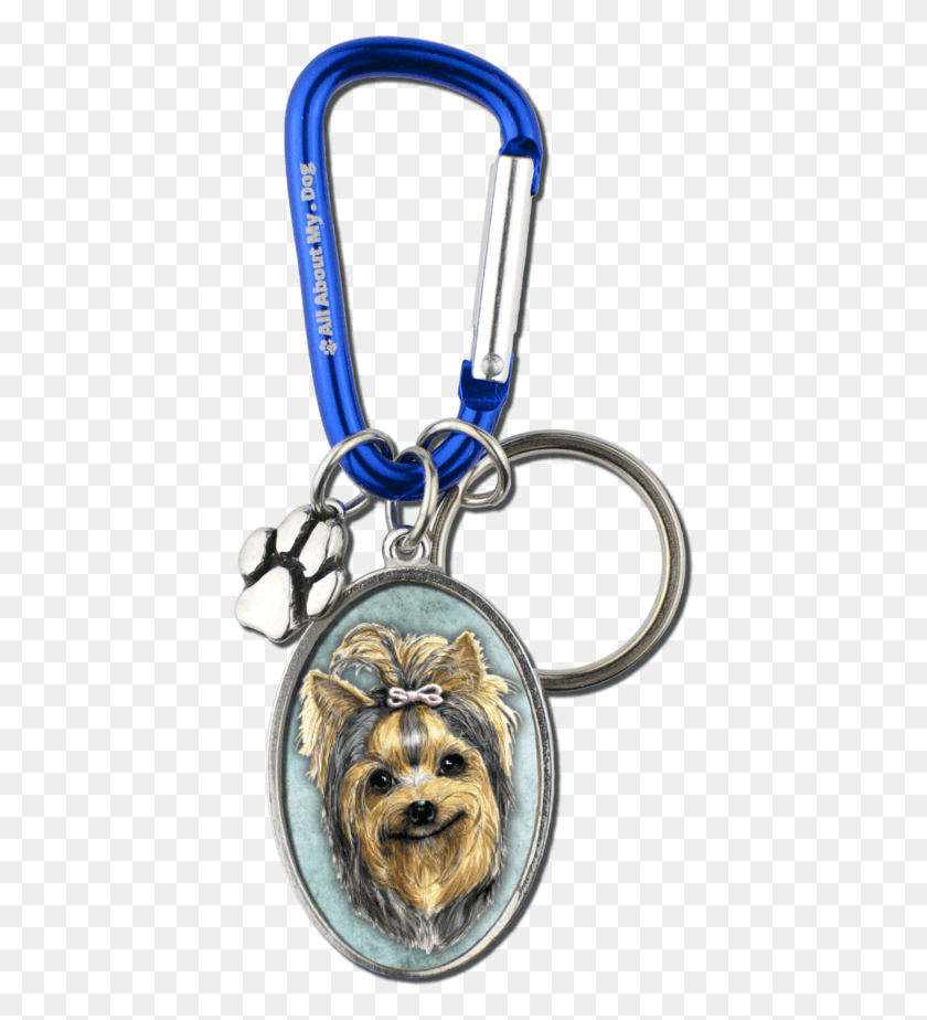 419x864 Yorkie Cameo Carabiner Keychain Keychain, Pendant, Dog, Pet HD PNG Download
