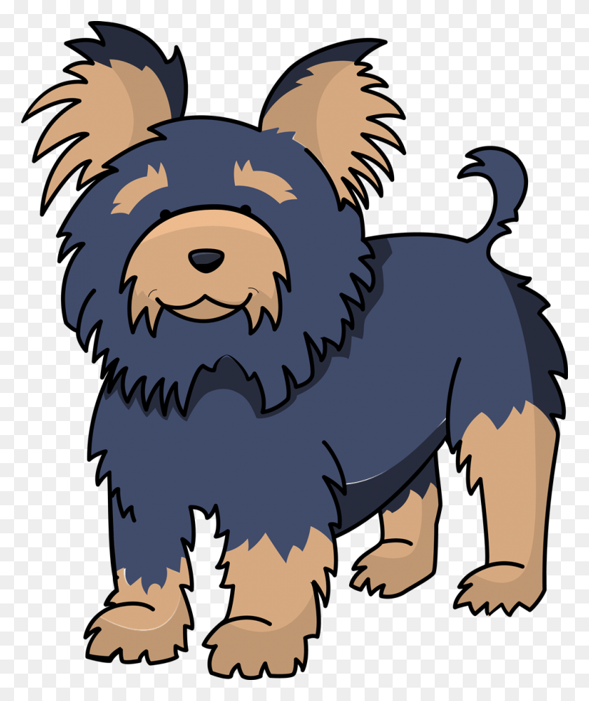 1000x1205 Yorkie Dog Clipart Yorkshire Terrier Cartoon, Dog, Pet, Canine HD PNG Download
