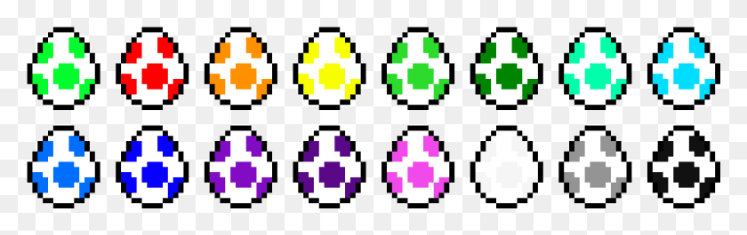 1331x351 Yoshi Egg Colors Emoticon, Pac Man, Rug HD PNG Download