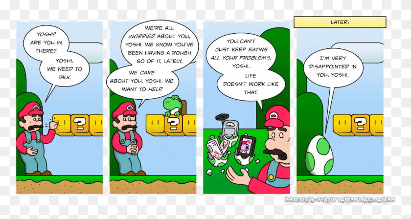 946x471 Yoshi Lives In The Blocks Comics, Book HD PNG Download