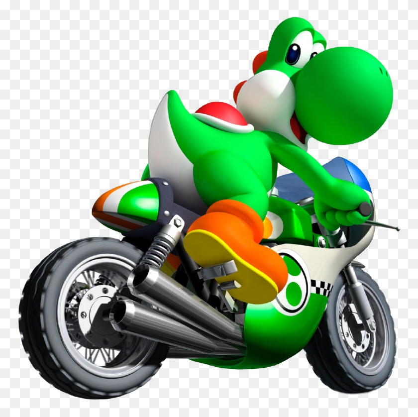 1109x1107 Yoshi Mario Kart, Toy, Motorcycle, Vehicle HD PNG Download