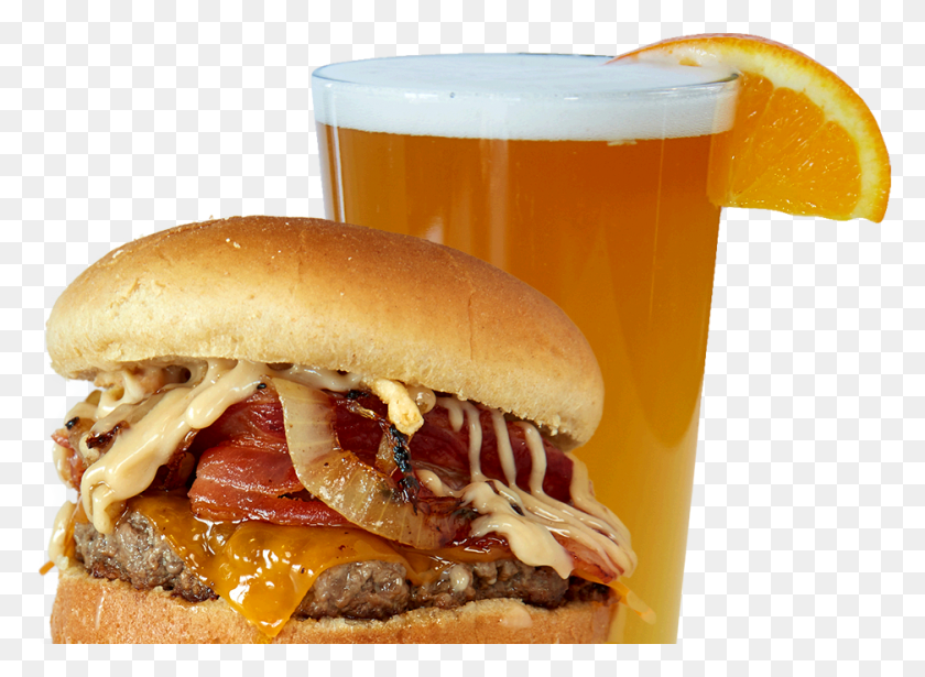 937x667 You Can Also Change And Customize Any Burger To Fit Hamburger And Beer, Food HD PNG Download