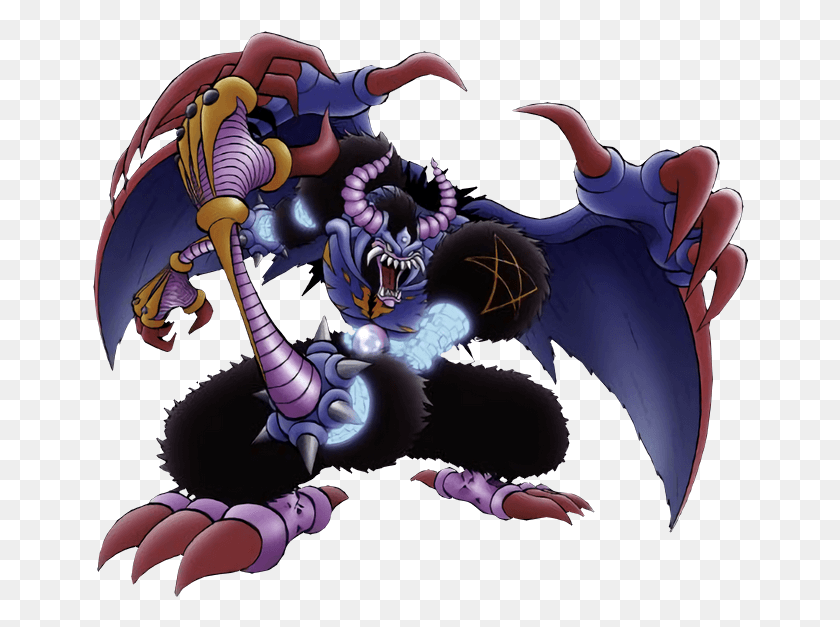 656x567 You Can Really Tell Here That Daemon Was Originally Demon Digimon, Dragon, Purple, Hook HD PNG Download