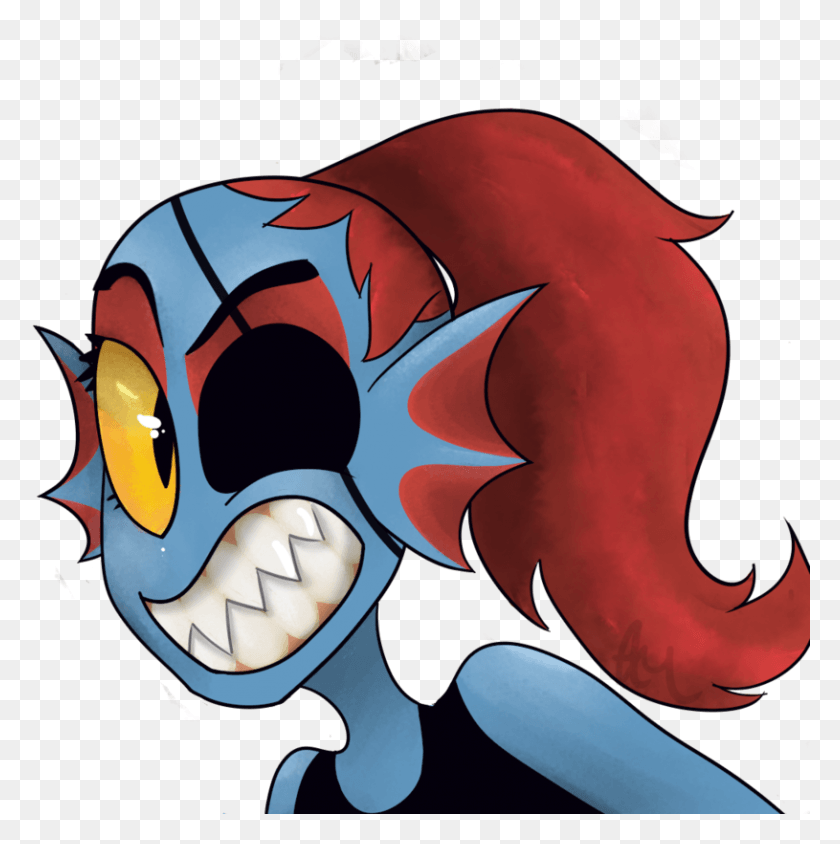 815x820 You Could Almost Make A Comic About Undyne Losing One Cartoon, Graphics, Animal HD PNG Download