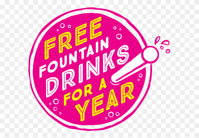 601x522 You Could Win Free Fountain Drinks For A Year Fountain Circle, Text, Purple, Light HD PNG Download