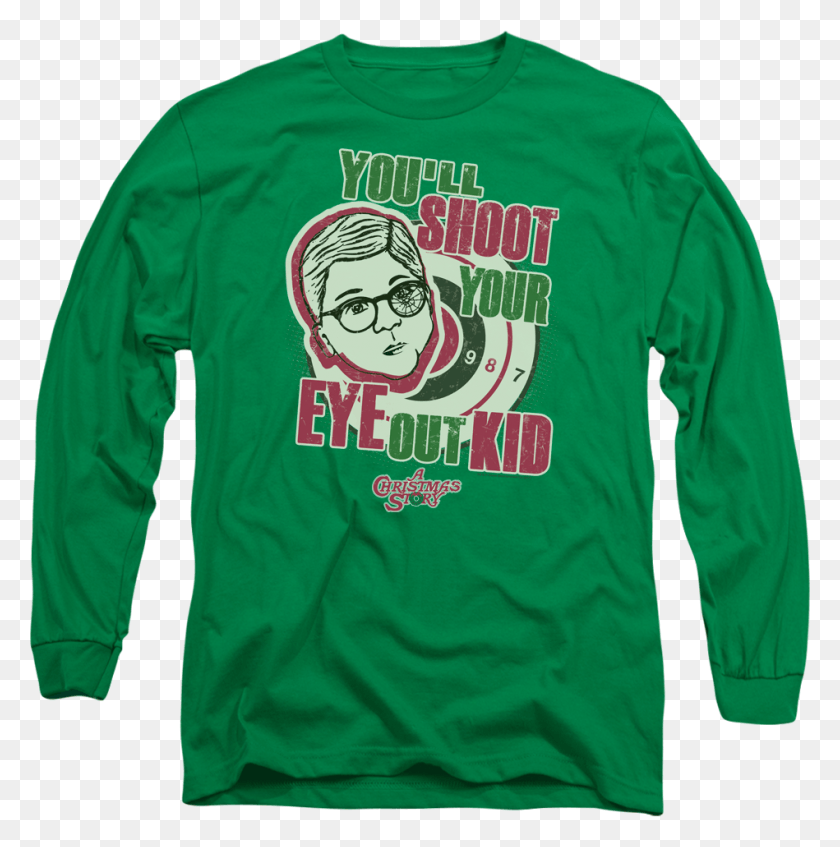 949x958 You Ll Shoot Your Eye Out Christmas Story Long Sleeve Long Sleeved T Shirt, Clothing, Apparel, Long Sleeve HD PNG Download
