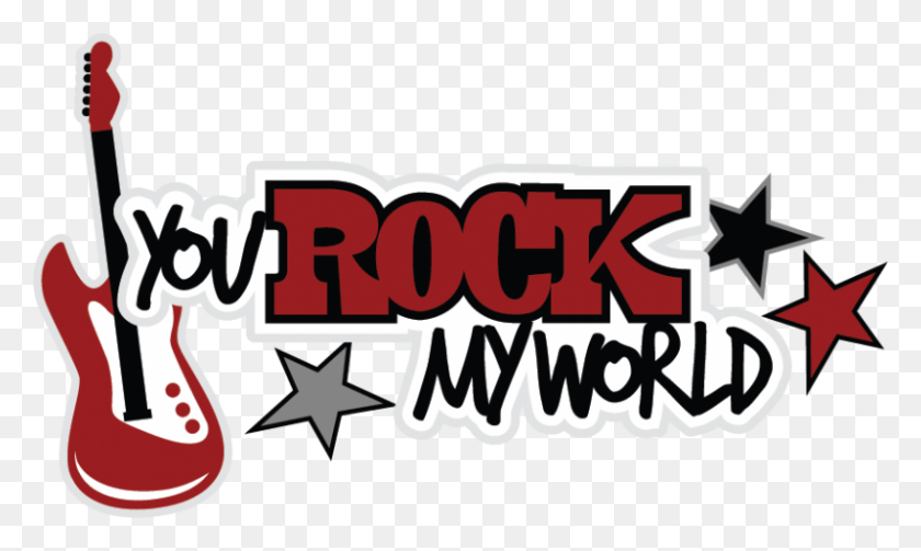 800x455 You Rock Clip Art Rockstar2 Rock My World, Text, Label, Symbol HD PNG Download
