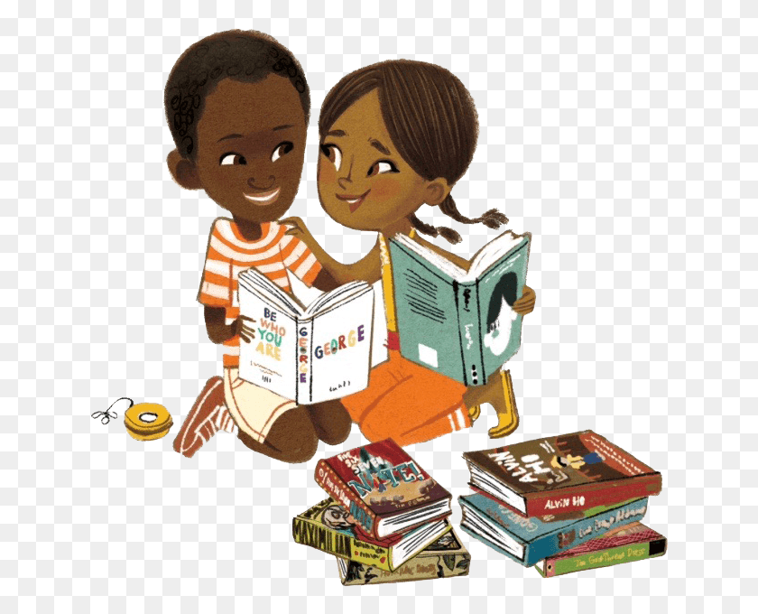 640x620 You See Books And Reading Matter To Us Cartoon, Person, Human, Book HD PNG Download