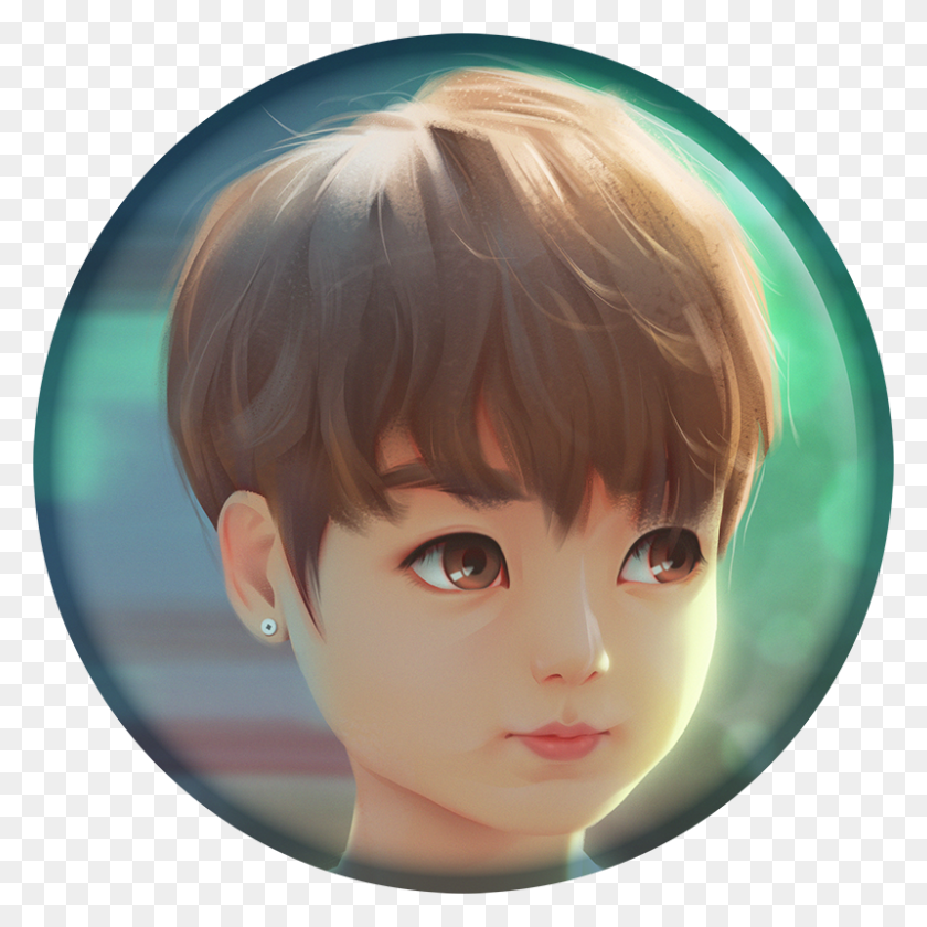 800x800 You Will Get A Baby Jungkook Button Pin As A Gift Http, Doll, Toy, Head HD PNG Download