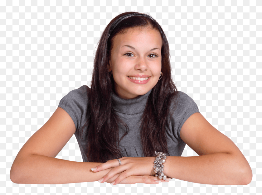1620x1176 Young Attractive Woman Sitting At The Desk Young Girl, Person, Human, Finger HD PNG Download
