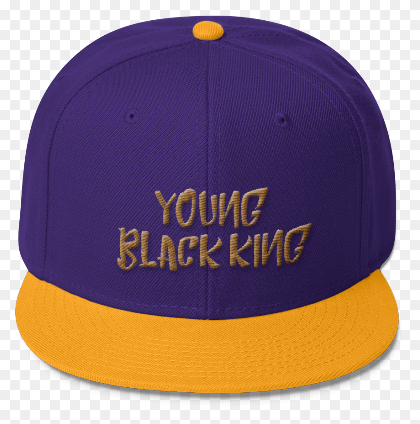 854x863 Бейсболка Snapback Из Смесовой Шерсти Young Black King Gold, Одежда, Одежда, Кепка Png Скачать