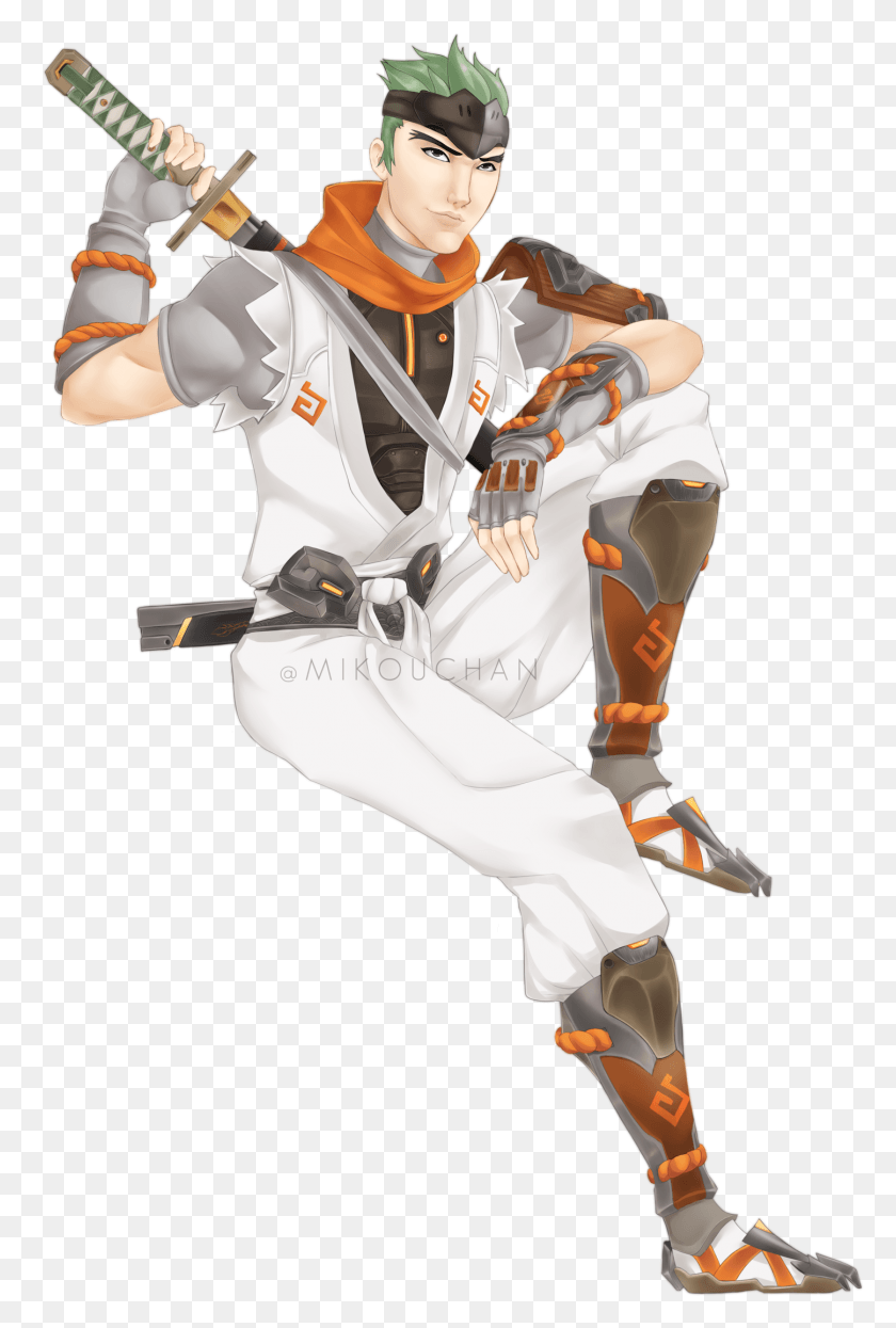 1447x2200 Young By Mikouchan Young Genji Overwatch, Person, Human, Sport HD PNG Download