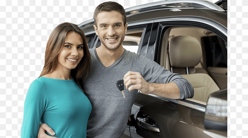 700x467 Young Couple With Car And Key Man Car Key, Adult, Person, Woman, Female PNG