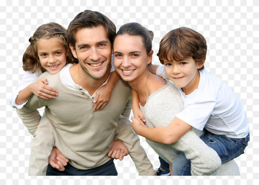 794x549 Young Family With Children Integrated Family, Person, Human, People HD PNG Download