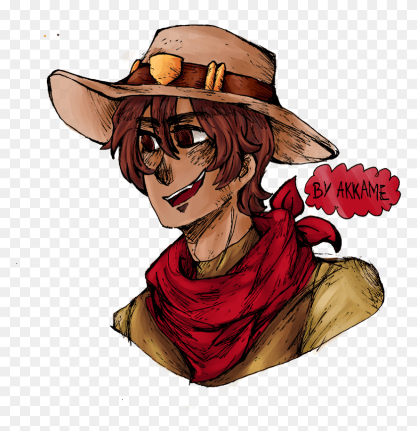 828x860 Young Jesse Mccree Fanart, Clothing, Apparel, Hat HD PNG Download