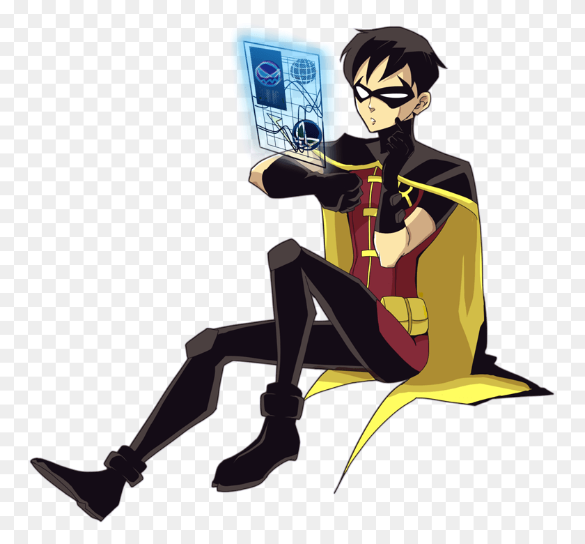 757x720 Young Justice Robin Young Justice Robin, Person, Human, Mobile Phone HD PNG Download