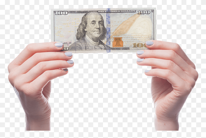 807x522 Your 100 Us Dollar, Person, Human, Hand HD PNG Download