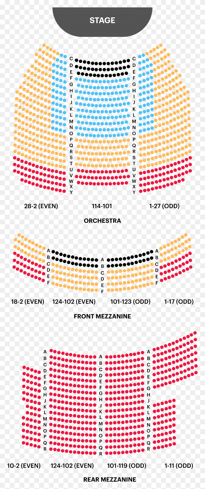 2372x5916 Your A To Z Guide To Broadway Theater Seating Charts King Kong Broadway Seats, Led, Light, Pac Man HD PNG Download