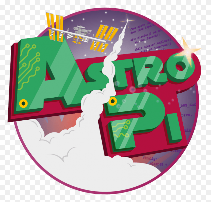 832x797 Ваш Код В Космосе Astro Pi, Текст, Этикетка, Графика Hd Png Скачать