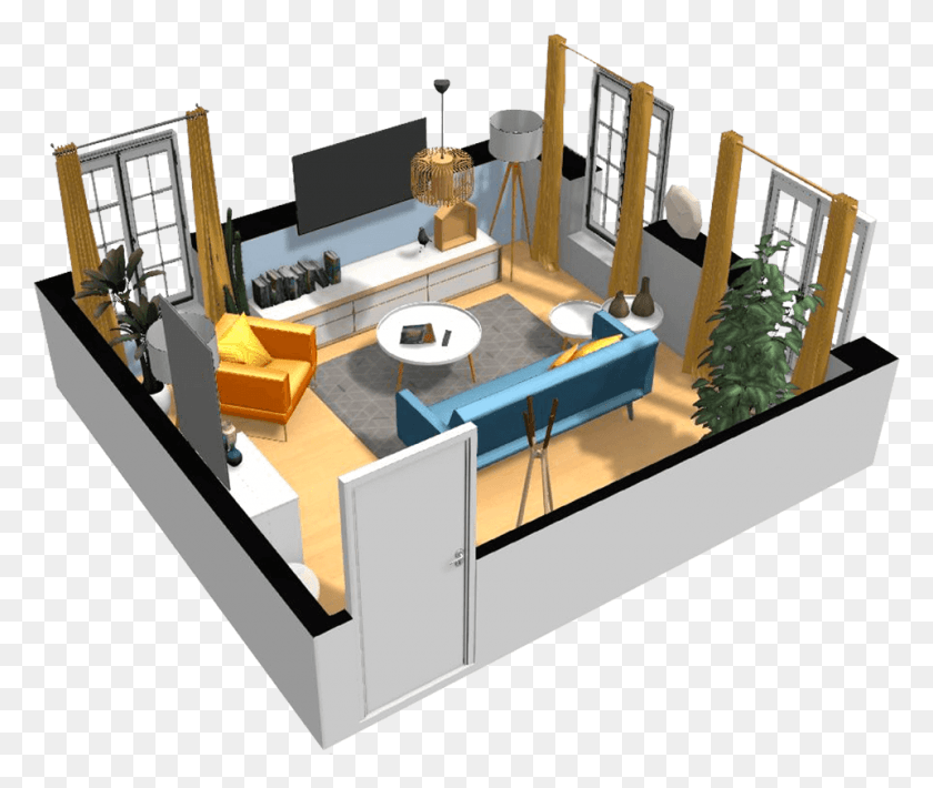 960x801 Ваша Обновленная Комната В Вашем Проекте Homebyme Модель Дизайна Интерьера, План Этажа, Диаграмма, Дерево Png Скачать