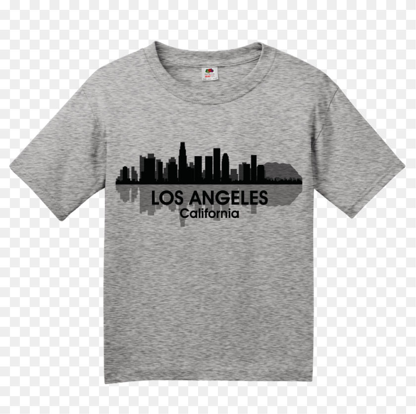 1010x1005 Youth Grey Los Angeles Ca City Skyline Los Angeles Skyline City Silhouette Vinyl Wall Art, Clothing, T-shirt, Shirt PNG