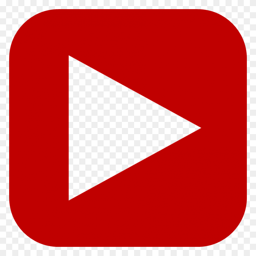 886x887 Descargar Png Bloque De Icono De Youtube Icono De Youtube Rojo, Triángulo, Tarjeta De Visita, Papel Hd Png