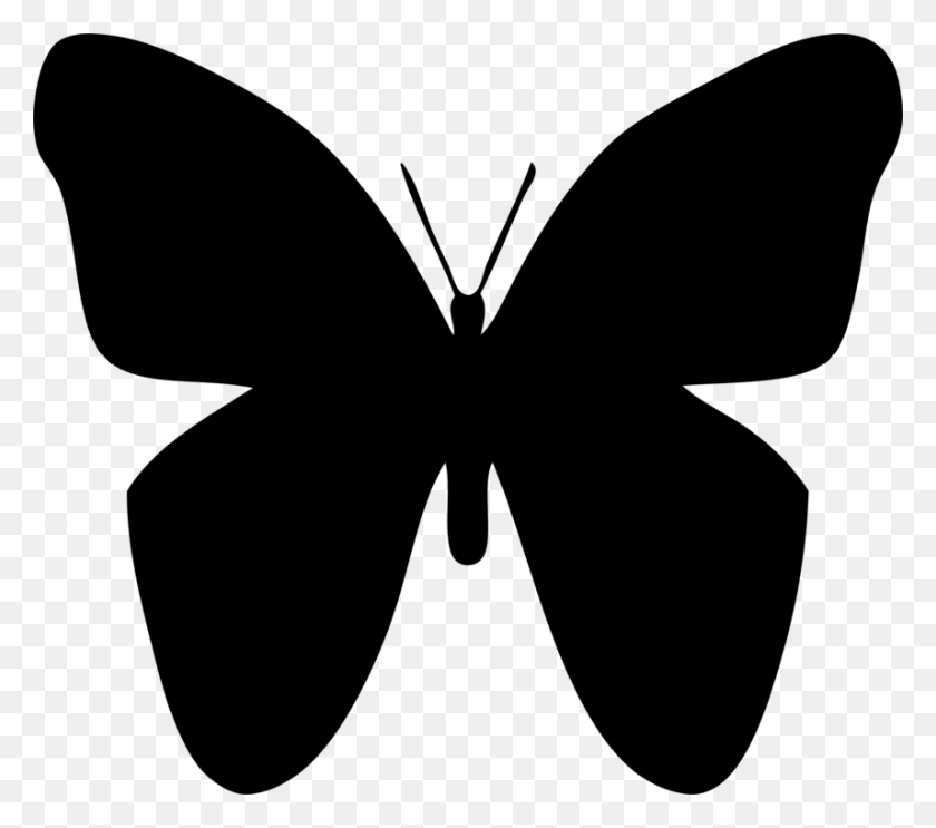 856x750 Youtube Silhouette Butterfly Stencil Butterfly Silhouette, Gray, World Of Warcraft HD PNG Download