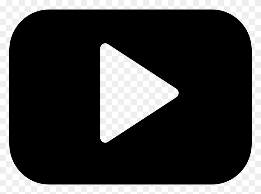 980x712 Youtube Svg Icon Free Black Youtube Icon, Triangle, Plectrum HD PNG Download