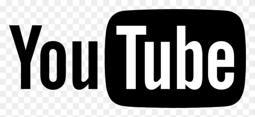1000x418 Youtube Youtube Logo Black, Word, Text, Alphabet HD PNG Download