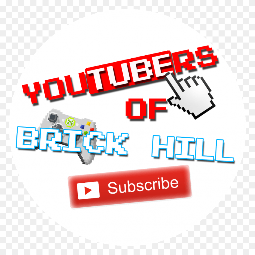 1000x1000 Youtubers Of Brick Hill Label, Text, Advertisement, Poster HD PNG Download