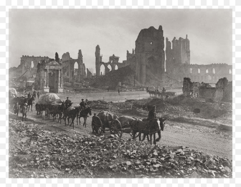 1470x1116 Ypres Ruins, Horse, Transportation, Vehicle HD PNG Download