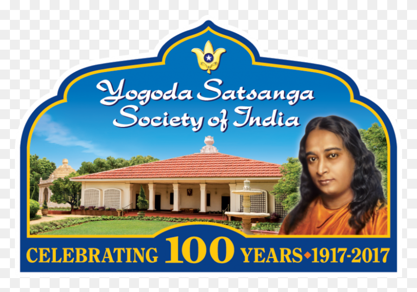 800x542 Yss 100 Years Yogoda Satsanga Society Logo, Person, Human, Roof HD PNG Download