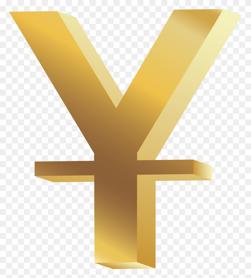 4436x4957 Yuan Symbol Clip Art Yuan Symbol, Cross, Gold, Trophy HD PNG Download