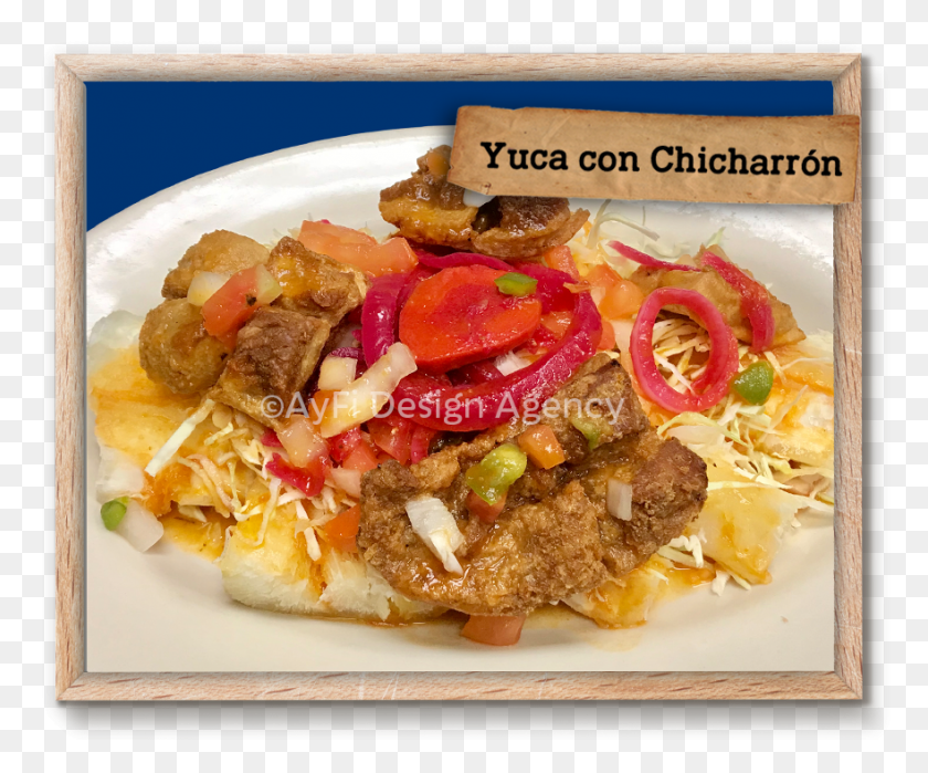 881x722 Yuca Con Chicharron Dish, Meal, Food, Hot Dog HD PNG Download