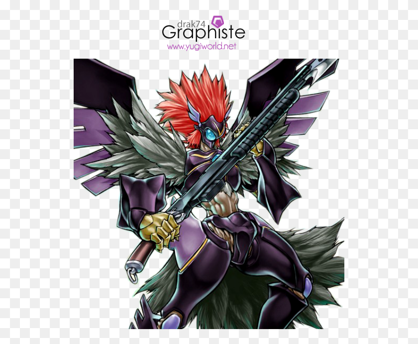 545x632 Yugioh Blackwing Armed Wing, Person, Human, Weapon HD PNG Download