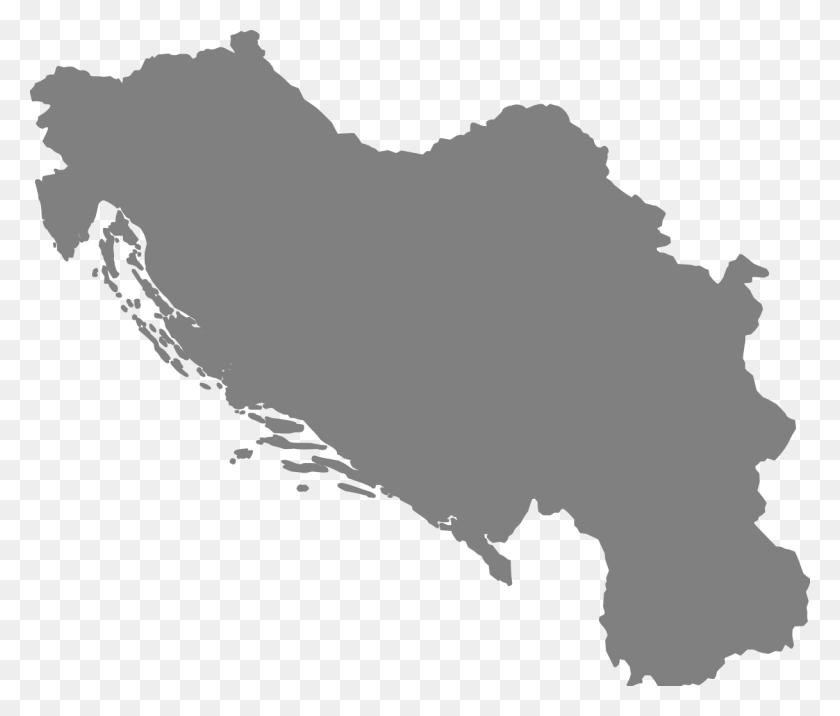 1217x1024 Yugoslavia Silhouette Grey Yugoslavia Black And White, Plot, Map, Diagram HD PNG Download
