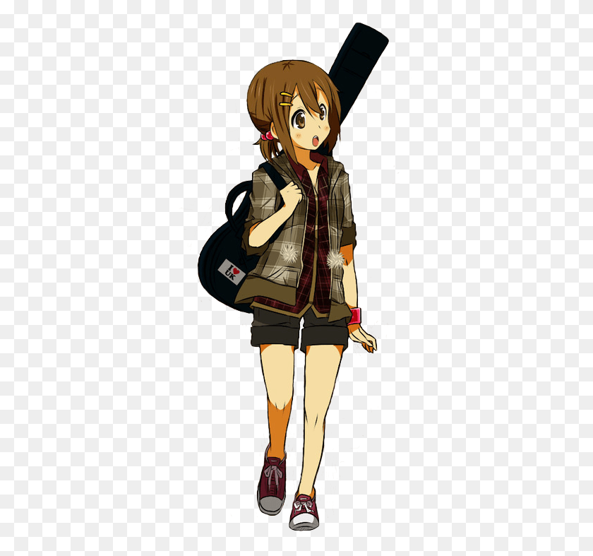 335x727 Yui Hirasawa K On Cute Anime Anime Girl Guitar Yui S Gitaroj, Clothing, Apparel, Person HD PNG Download
