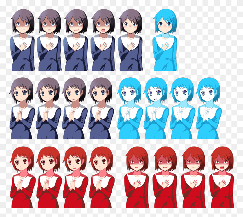 1109x984 Descargar Png / Yuka Emotions D2 Cartoon, Comics, Libro, Manga Hd Png