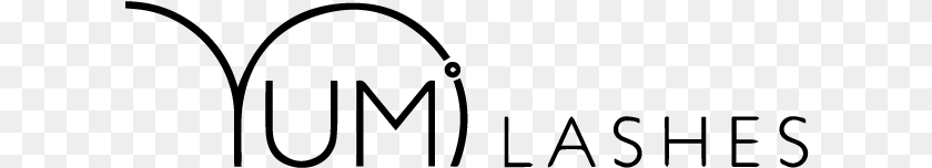 Yumi Lashes Logo, Gray Sticker PNG