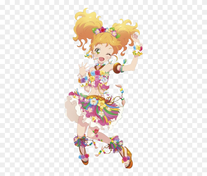 324x655 Yuzu Tropical Hula Girl Coord Dvd Version Aikatsu Stars Shiny Smile, Performer, Dance Pose, Leisure Activities HD PNG Download
